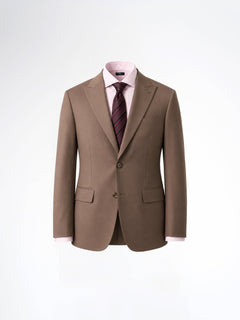 Single Breasted Suit Blazer - Mocha Brown (Regular Fit)