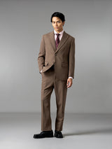 Single Breasted Suit Blazer - Mocha Brown (Regular Fit)