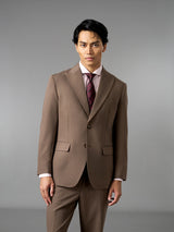 Single Breasted Suit Blazer - Mocha Brown (Regular Fit)