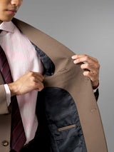 Single Breasted Suit Blazer - Mocha Brown (Regular Fit)