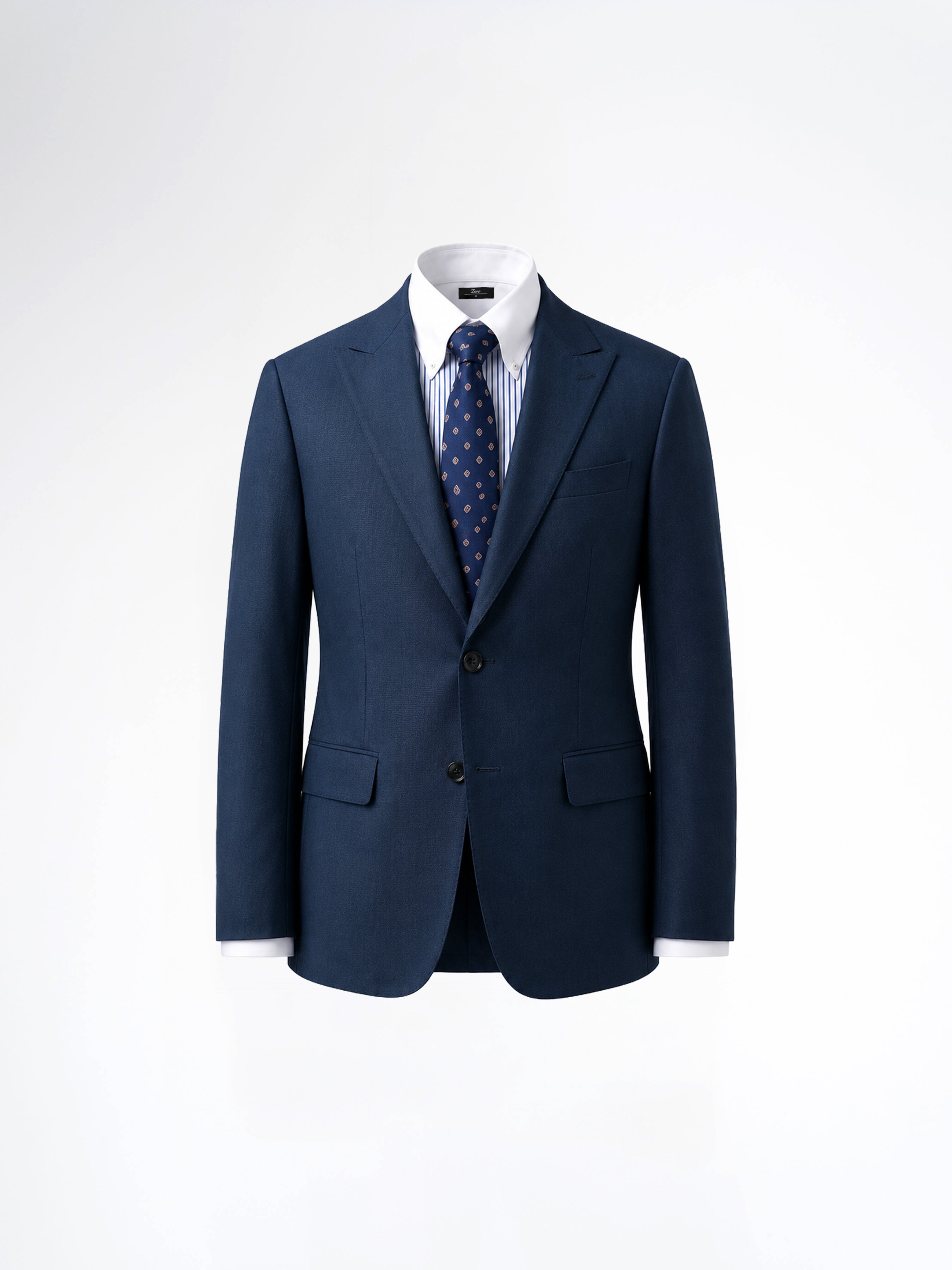 Single Breasted Suit Blazer - Oxford Blue (Regular Fit)