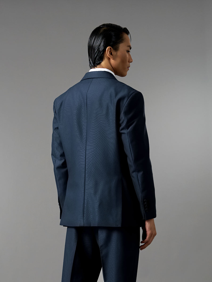 Single Breasted Suit Blazer - Oxford Blue (Regular Fit)