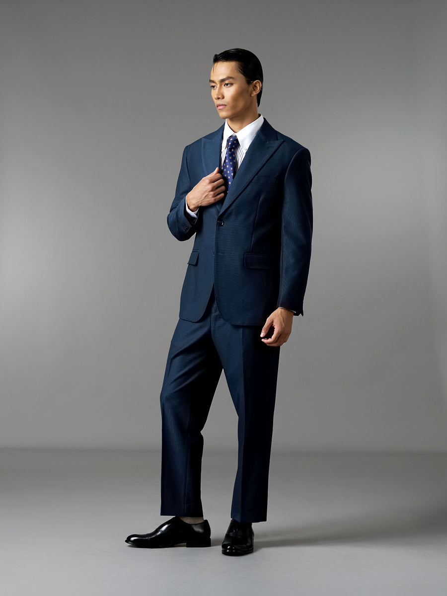 Single Breasted Suit Blazer - Oxford Blue (Regular Fit)