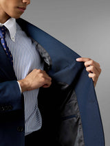Single Breasted Suit Blazer - Oxford Blue (Regular Fit)