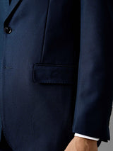 Single Breasted Suit Blazer - Oxford Blue (Regular Fit)