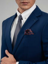 SingleBreastedSuitBlazerRoyalBluePlainNotchLapelCollar - Zeve