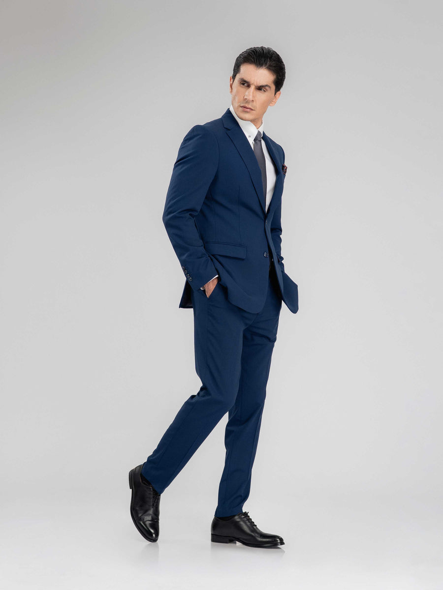 SingleBreastedSuitBlazerRoyalBluePlainNotchLapelFull2 - Zeve