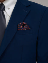 SingleBreastedSuitBlazerRoyalBluePlainNotchLapelPocket - Zeve