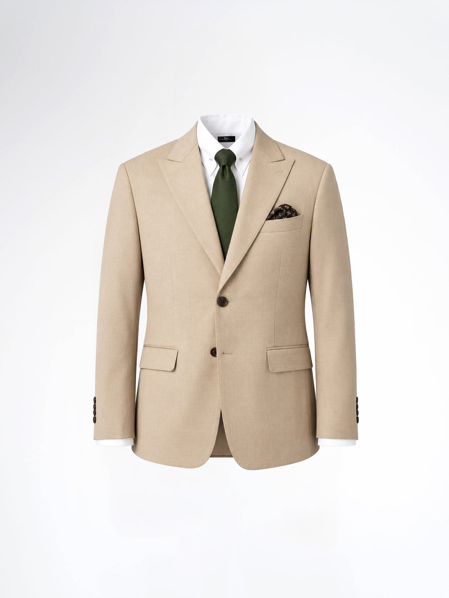 Single Breasted Suit Blazer - Sand Beige (Regular Fit)