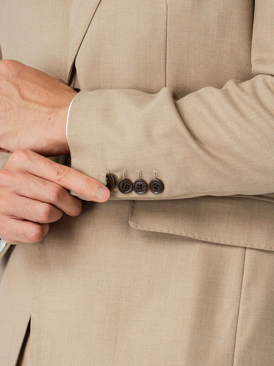 Single Breasted Suit Blazer - Sand Beige (Regular Fit)