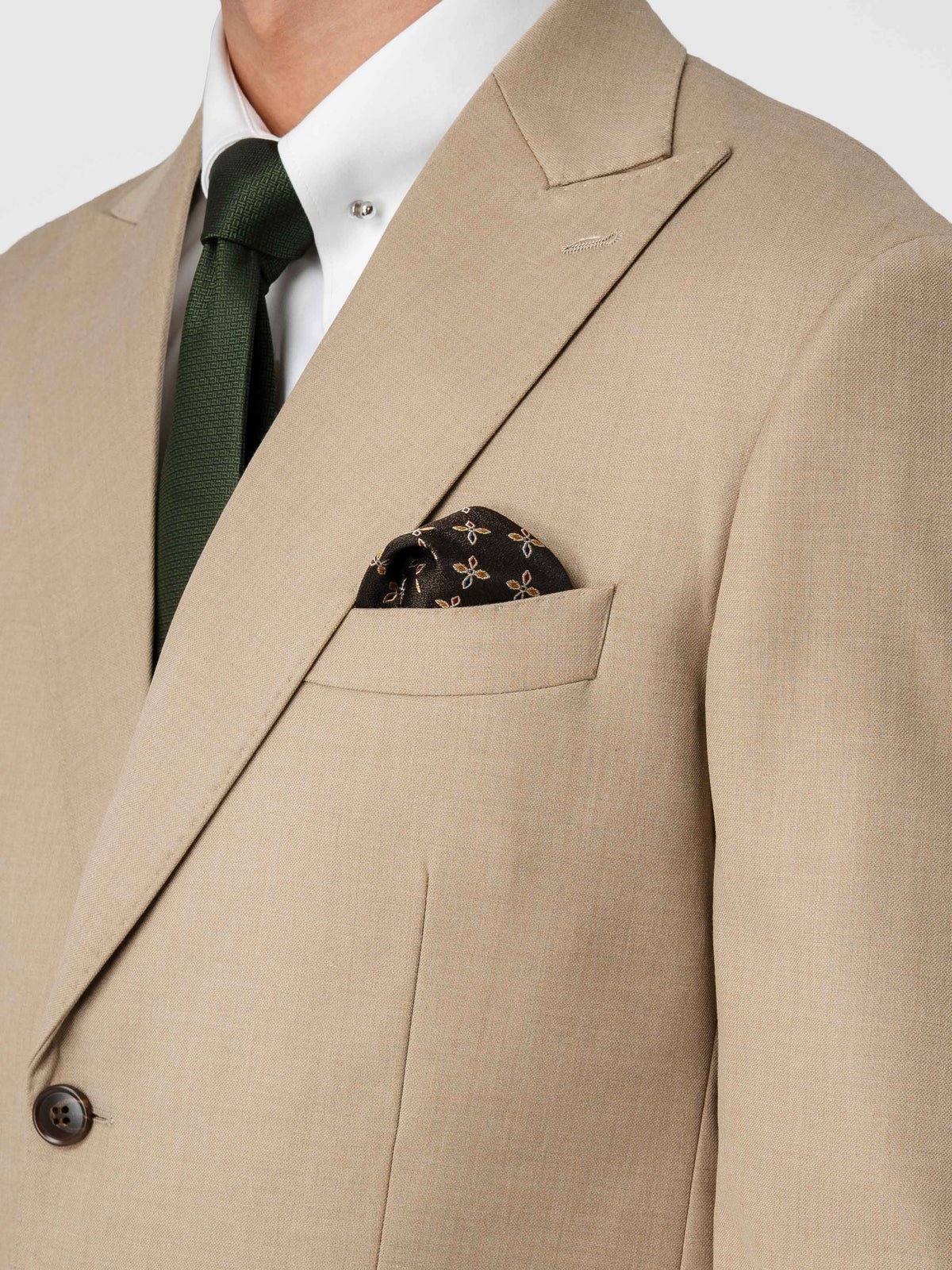 Single Breasted Suit Blazer - Sand Beige (Regular Fit)