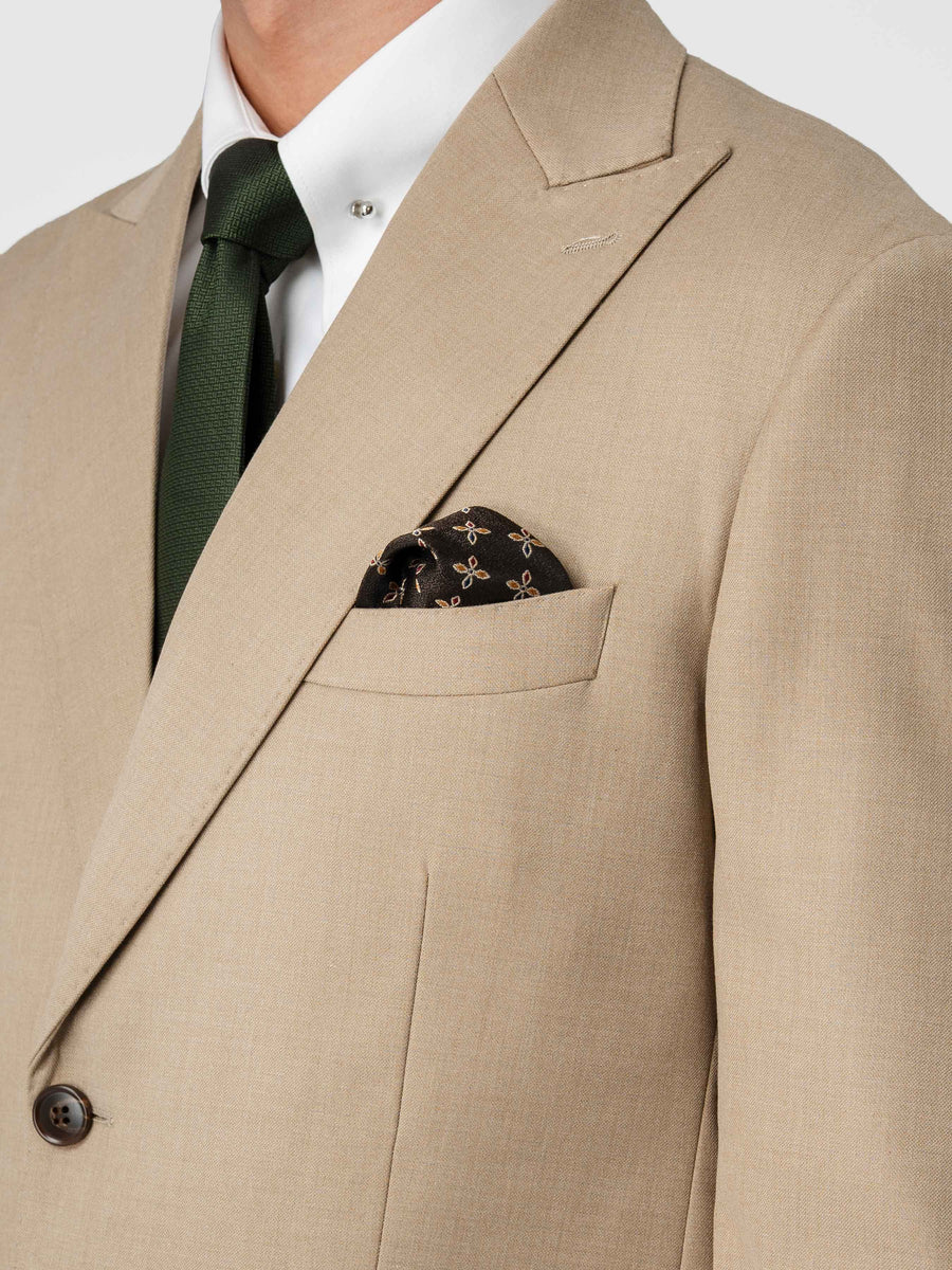 Single Breasted Suit Blazer - Sand Beige (Regular Fit)