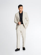 SingleBreastedSuitBlazerSandWhitePlainFullbody1 - Zeve