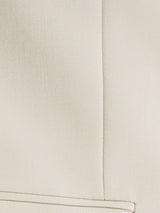 SingleBreastedSuitBlazerSandWhitePlainMaterial - Zeve