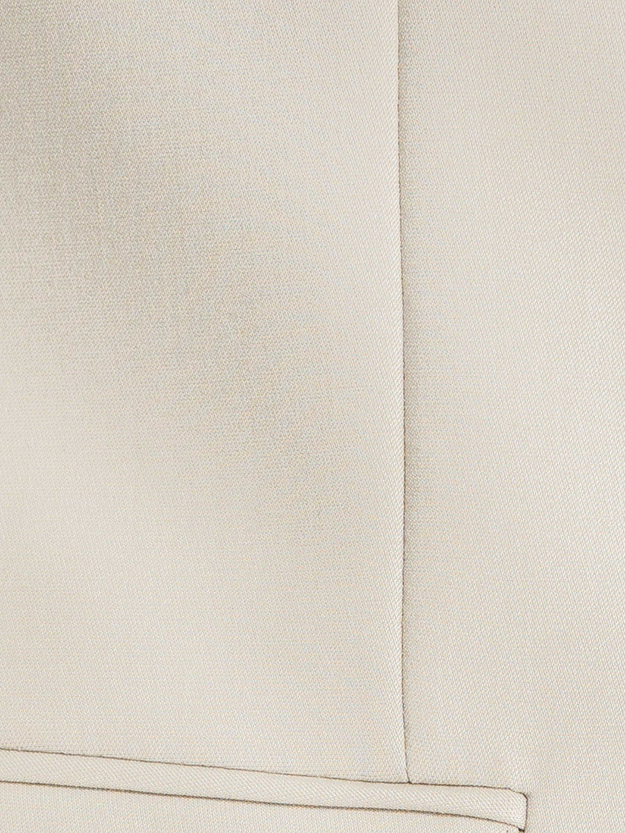 SingleBreastedSuitBlazerSandWhitePlainMaterial - Zeve
