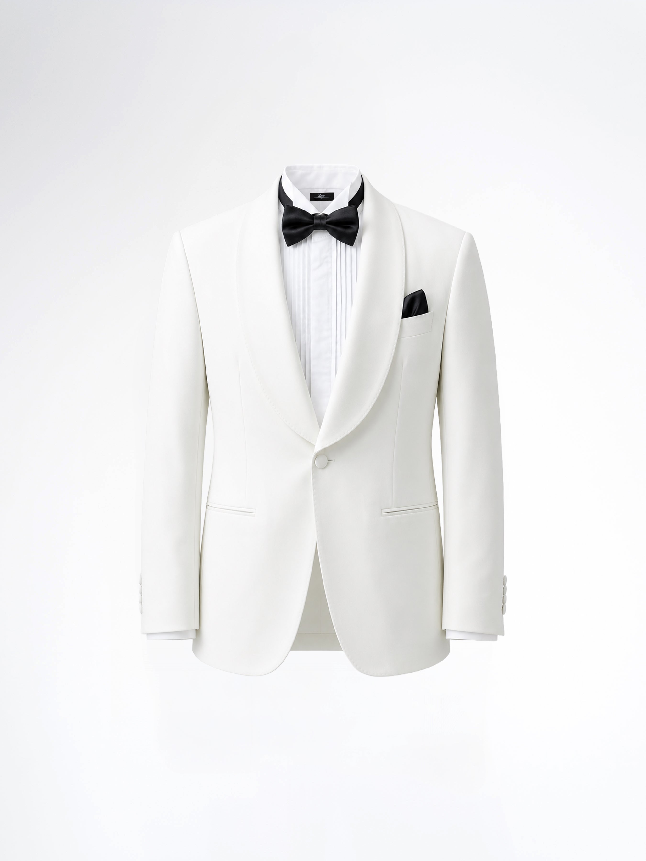 Single Breasted Suit Blazer Tux - Ivory White (Slim Fit)