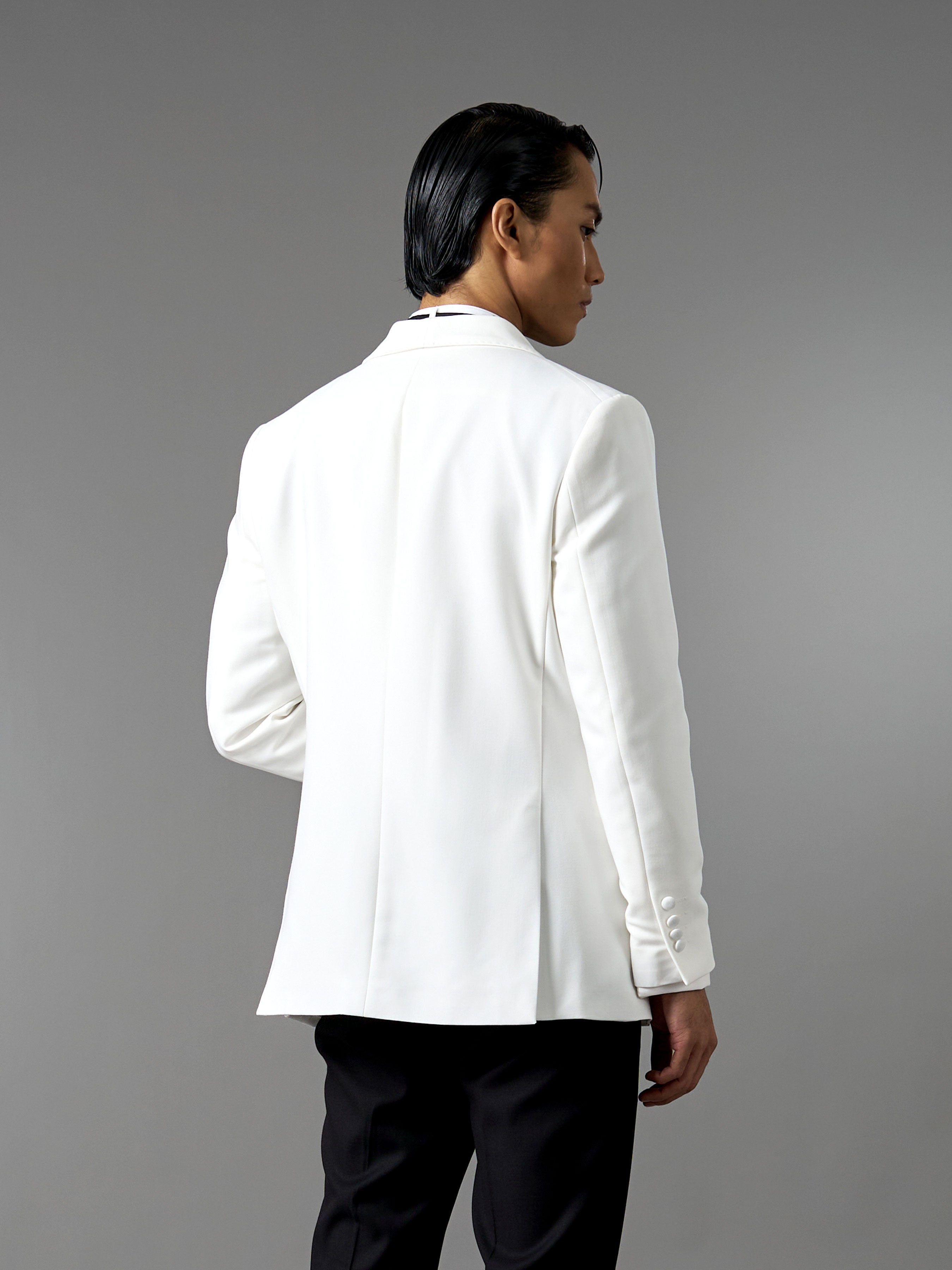 Single Breasted Suit Blazer Tux - Ivory White (Slim Fit)
