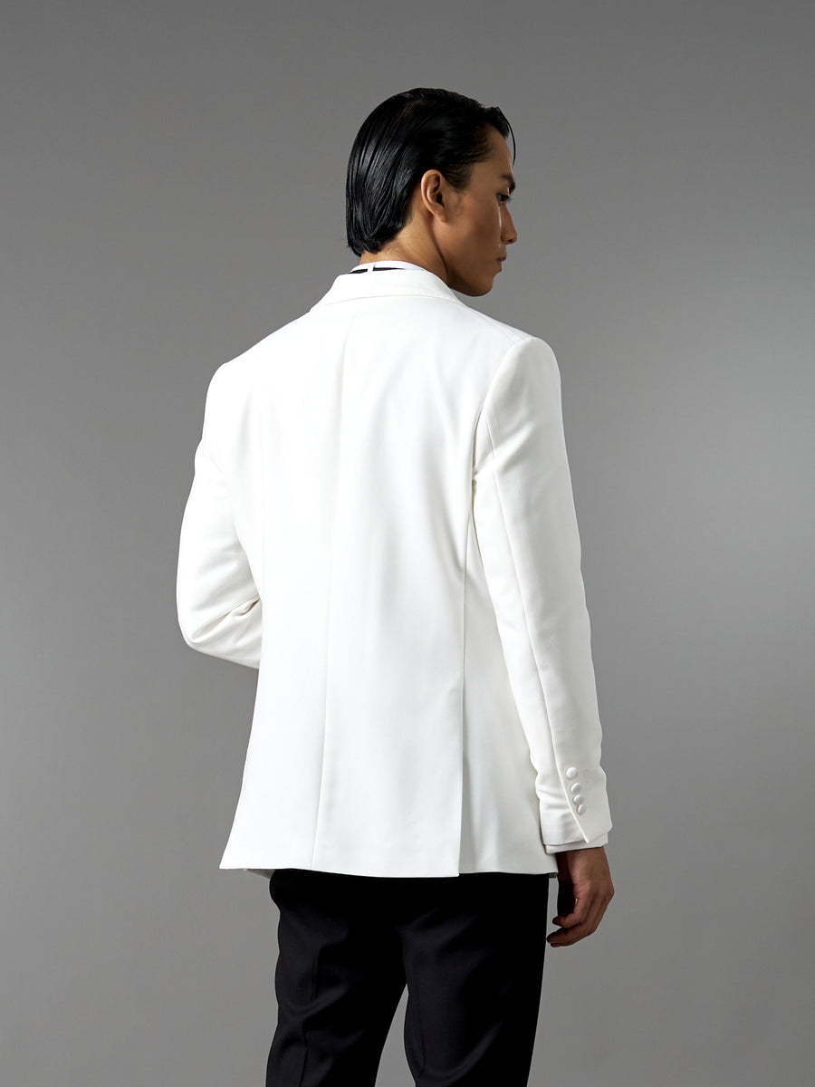 Single Breasted Suit Blazer Tux - Ivory White (Slim Fit)