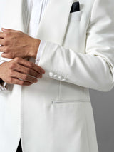 Single Breasted Suit Blazer Tux - Ivory White (Slim Fit)