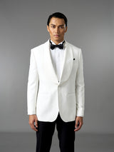 Single Breasted Suit Blazer Tux - Ivory White (Slim Fit)