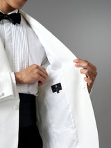 Single Breasted Suit Blazer Tux - Ivory White (Slim Fit)