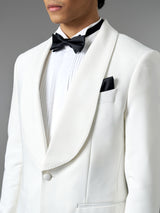 Single Breasted Suit Blazer Tux - Ivory White (Slim Fit)