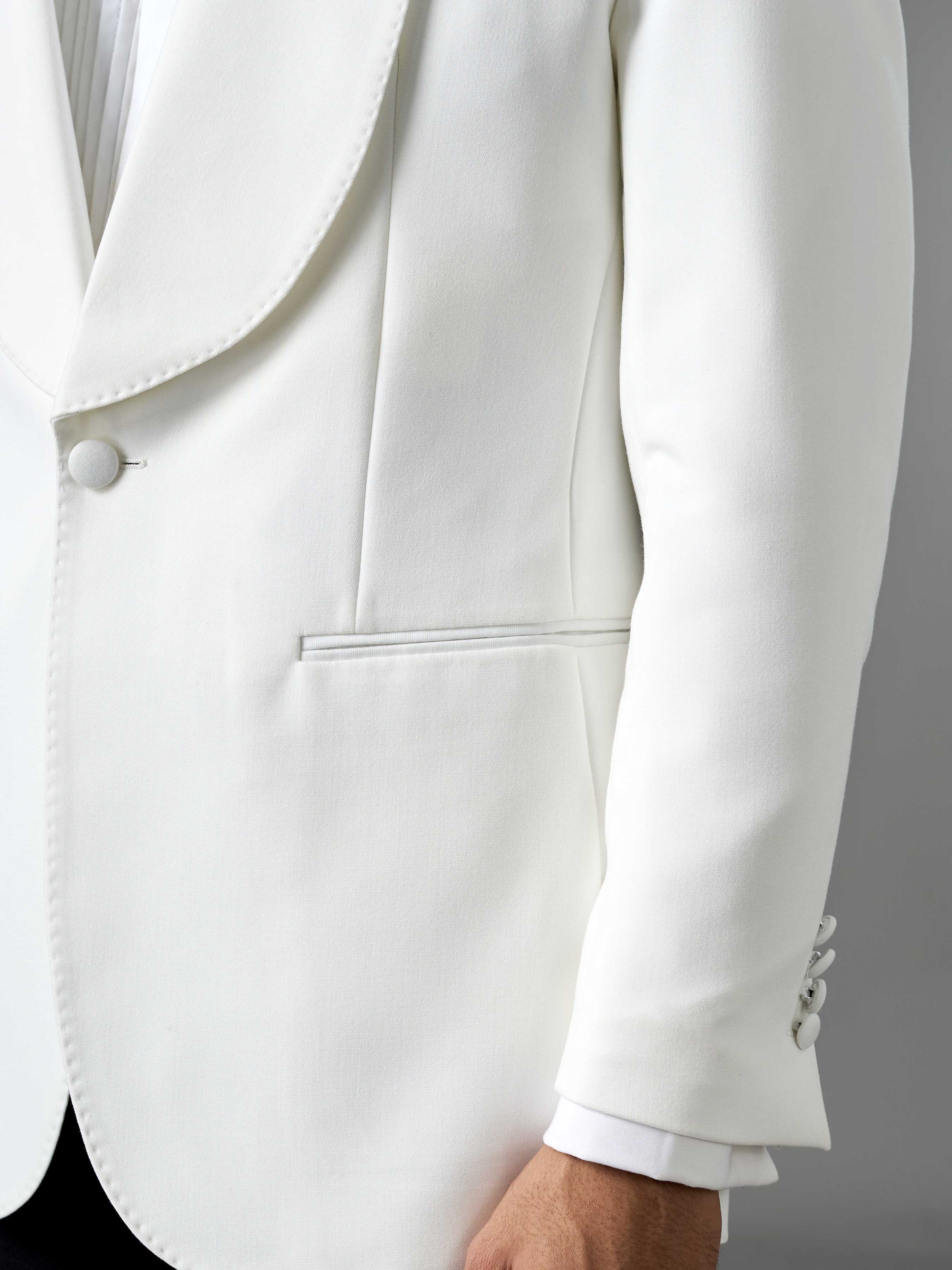 Single Breasted Suit Blazer Tux - Ivory White (Slim Fit)