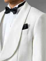 Single Breasted Suit Blazer Tux - Ivory White (Slim Fit)