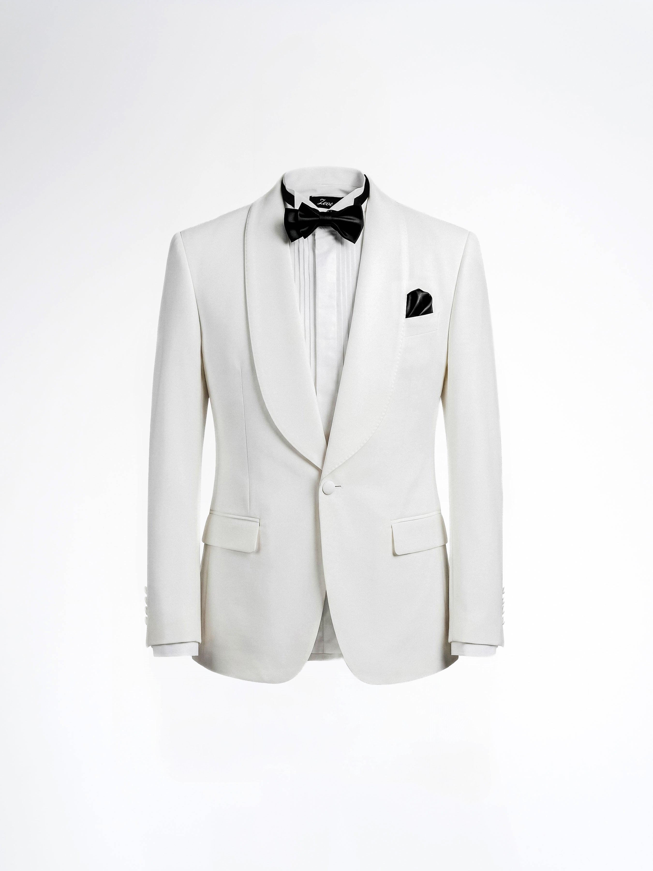 Single Breasted Suit Blazer Tux - Ivory (Shawl Lapel)