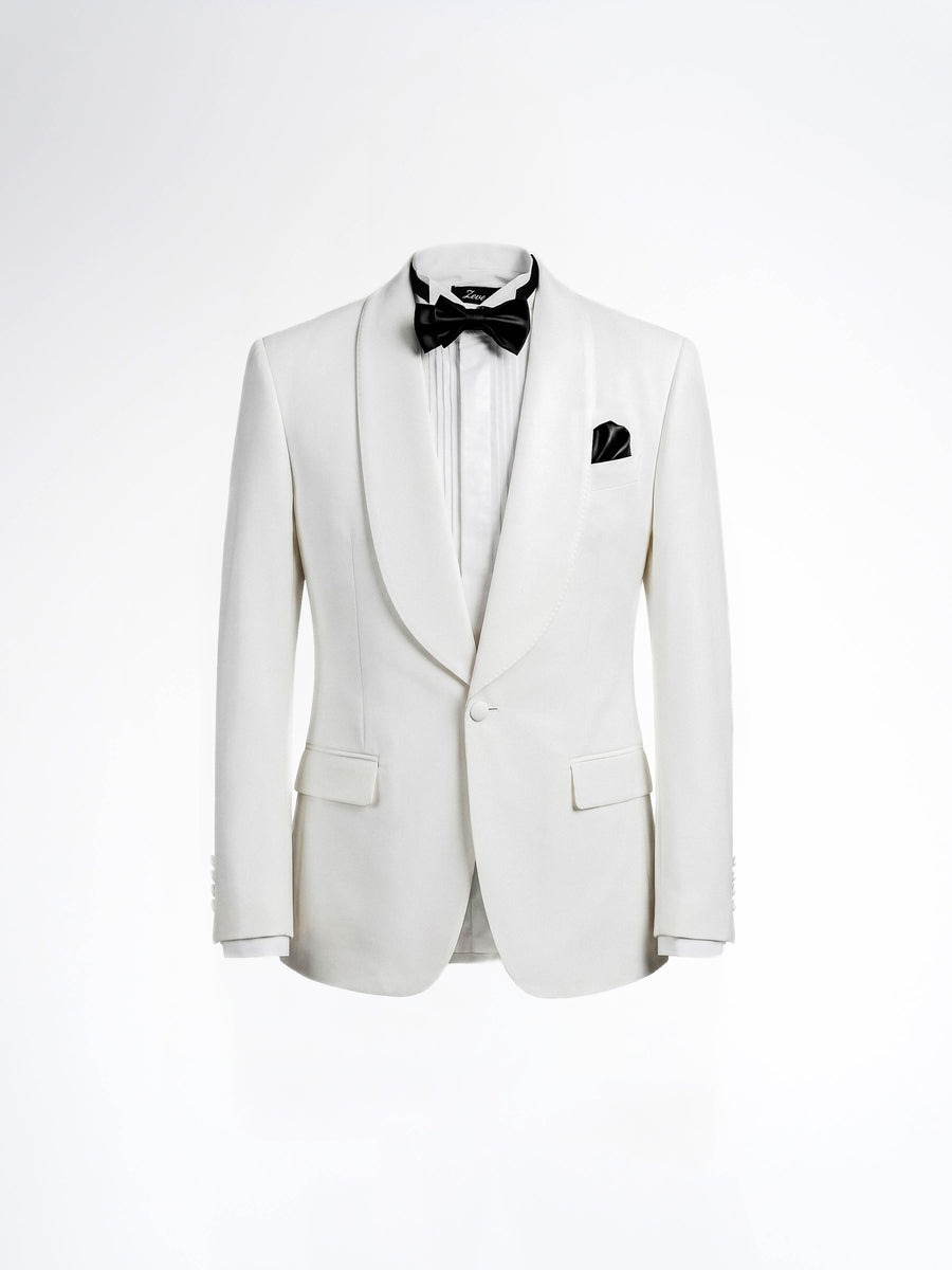 Single Breasted Suit Blazer Tux - Ivory White (Slim Fit)