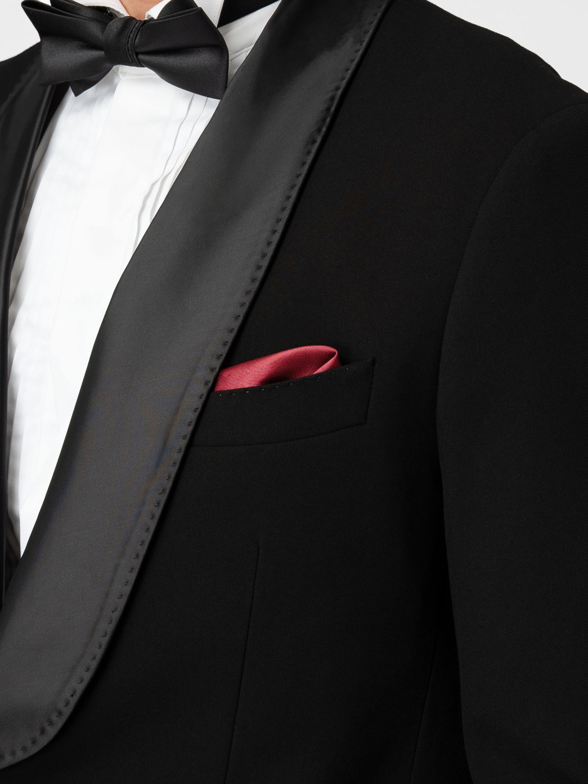Single Breasted Suit Blazer Tux - Raven Black Shawl Lapel (Regular Fit)