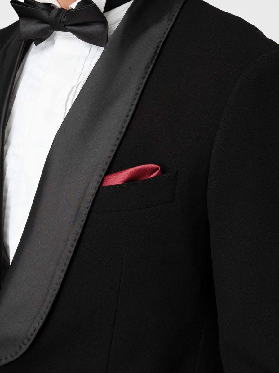 Single Breasted Suit Blazer Tux - Raven Black Shawl Lapel (Regular Fit)