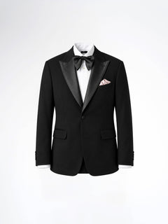 Single Breasted Suit Blazer Tux - Raven Black (Regular Fit)
