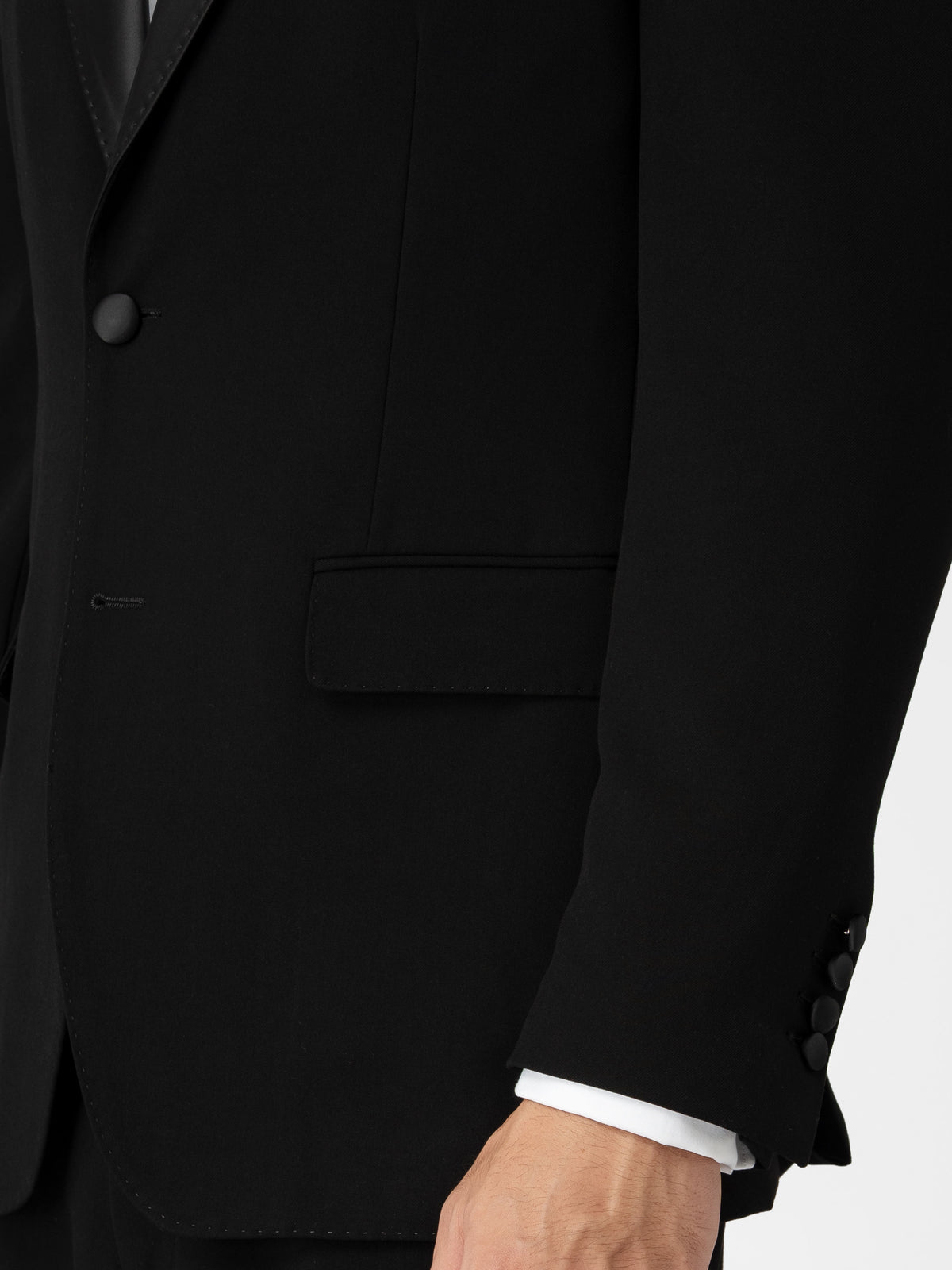 Single Breasted Suit Blazer Tux - Raven Black (Regular Fit)