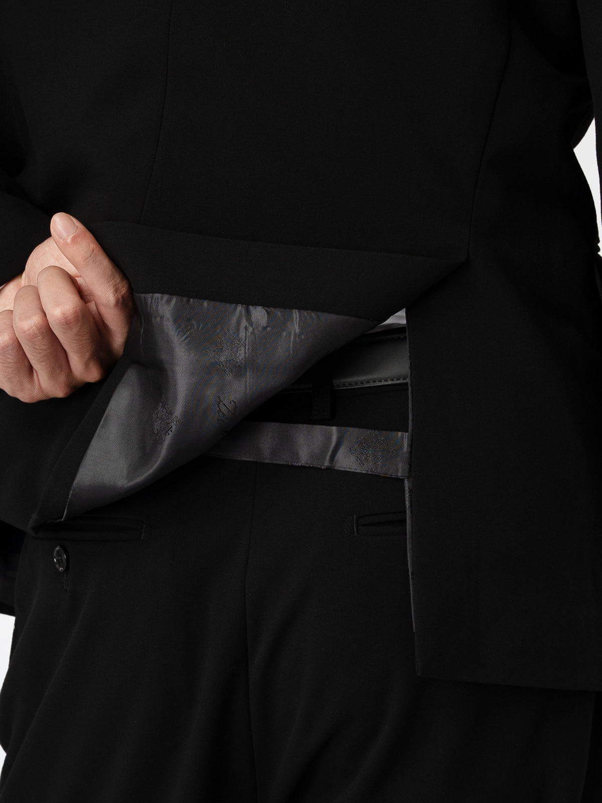 Single Breasted Suit Blazer Tux - Raven Black (Regular Fit)