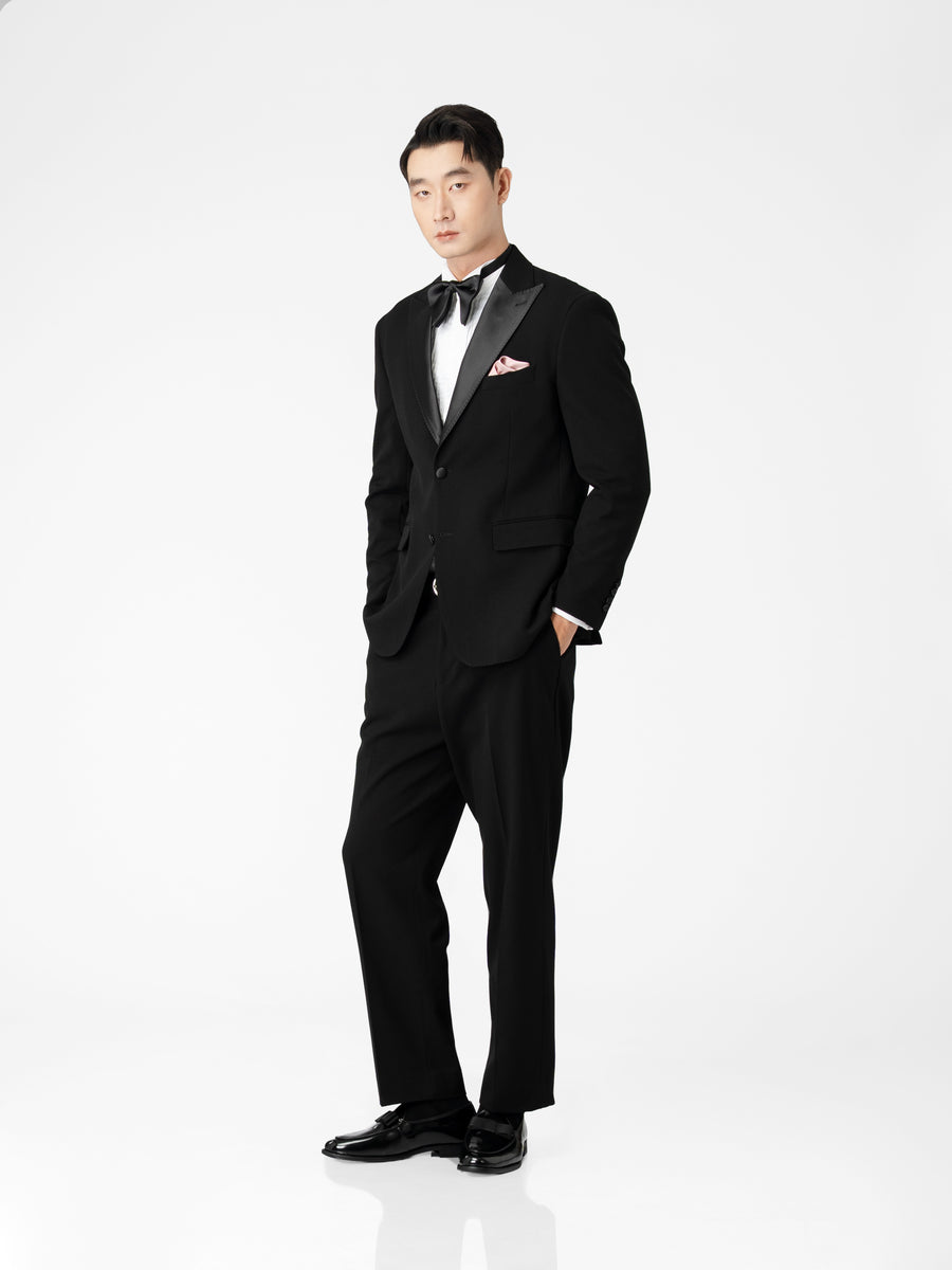 Single Breasted Suit Blazer Tux - Raven Black (Regular Fit)
