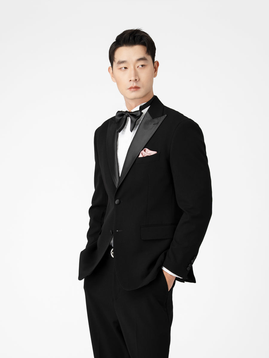 Single Breasted Suit Blazer Tux - Raven Black (Regular Fit)