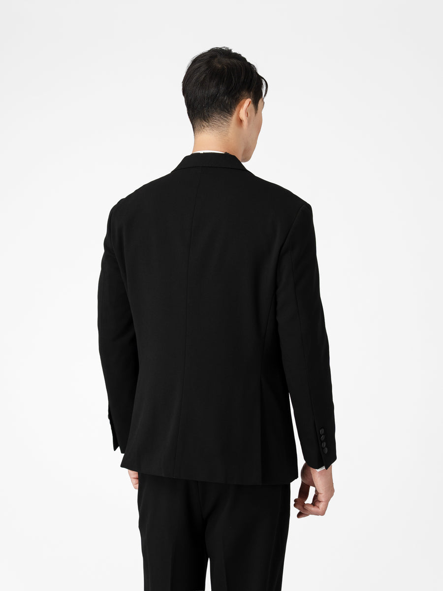 Single Breasted Suit Blazer Tux - Raven Black (Regular Fit)