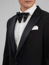SingleBreastedTuxedoBlazerCharcoalPeakLapelCollar - Zeve