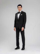 SingleBreastedTuxedoBlazerCharcoalPeakLapelFull1 - Zeve