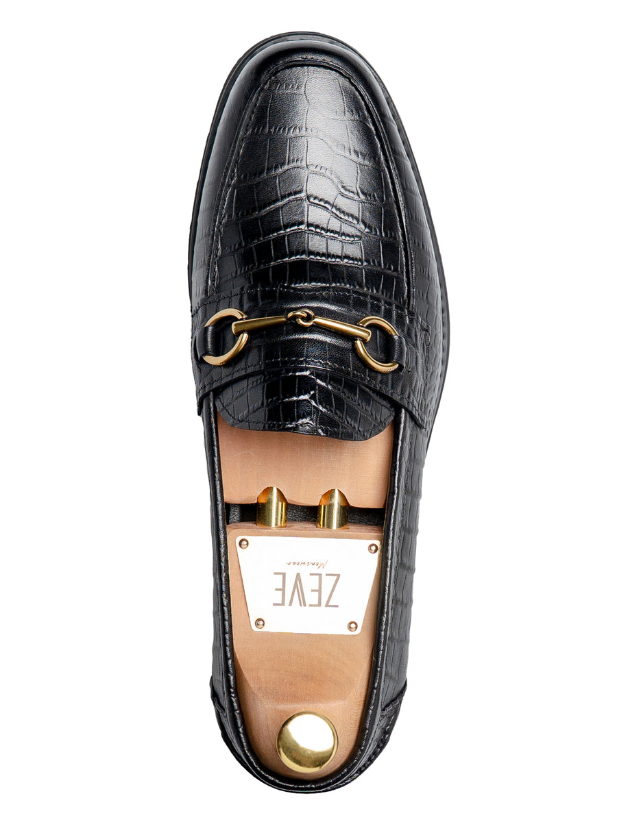 SingleMaisonHorsebitLoaferBlackCrocoLeather_EvaCombat - Zeve