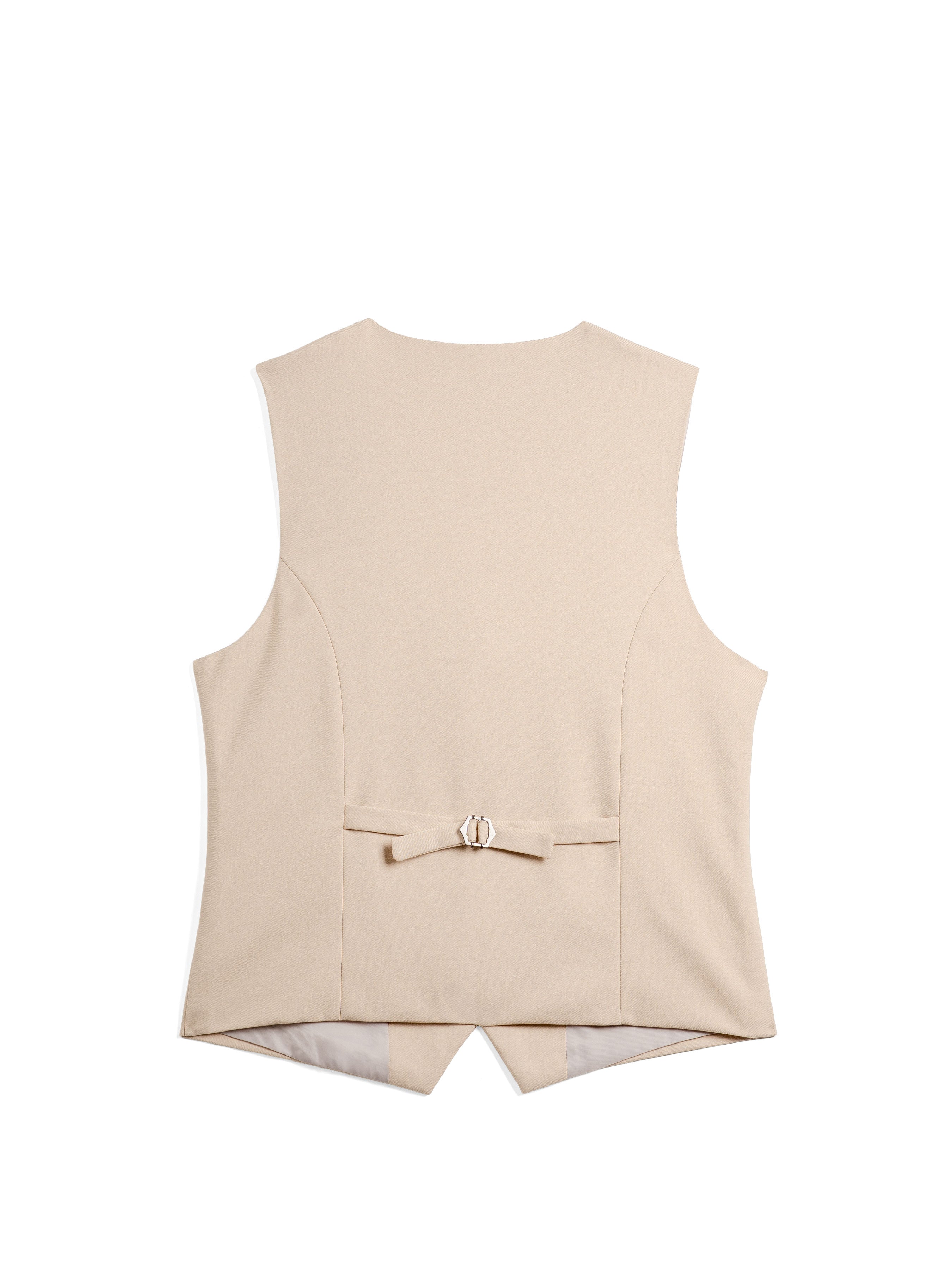 SingleRowButtonVestBeige4 - Zeve