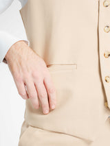 SingleRowButtonVestBeige7 - Zeve