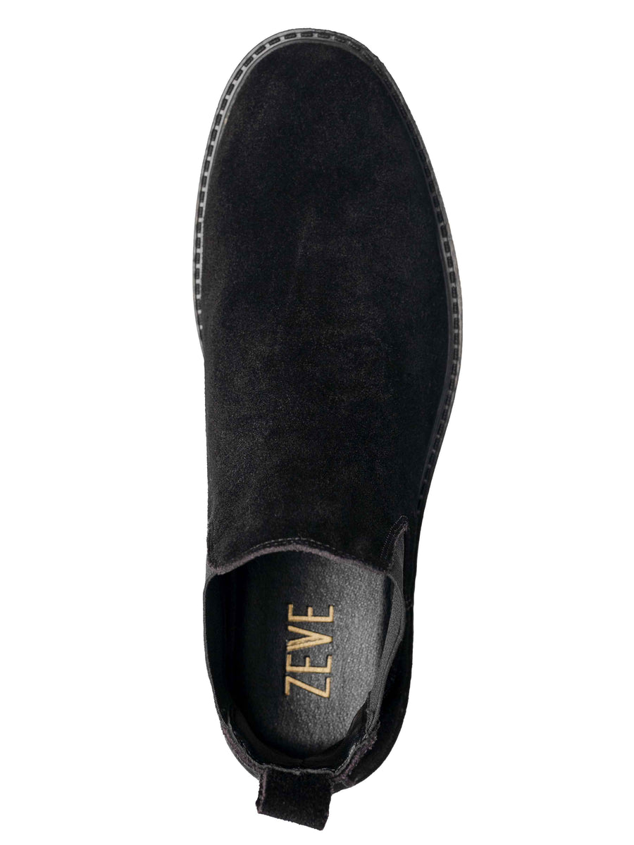 SingleStefanoBootsBlackSuedeLeather_CrepeFlex - Zeve