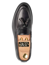 SingleTasselLoaferBlackGrey_HandPaintedPatina - Zeve