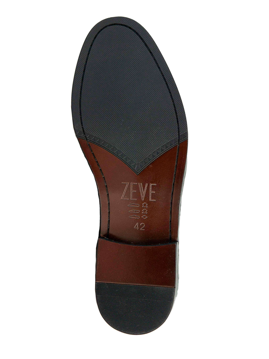 SoleVenetoSandalBlackPebbleGrainLeather - Zeve