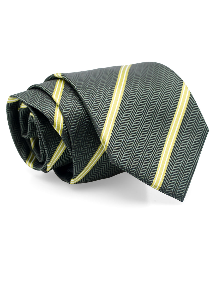 StripesTieEmeraldGreenWithYellowandLightGreenLines2 - Zeve