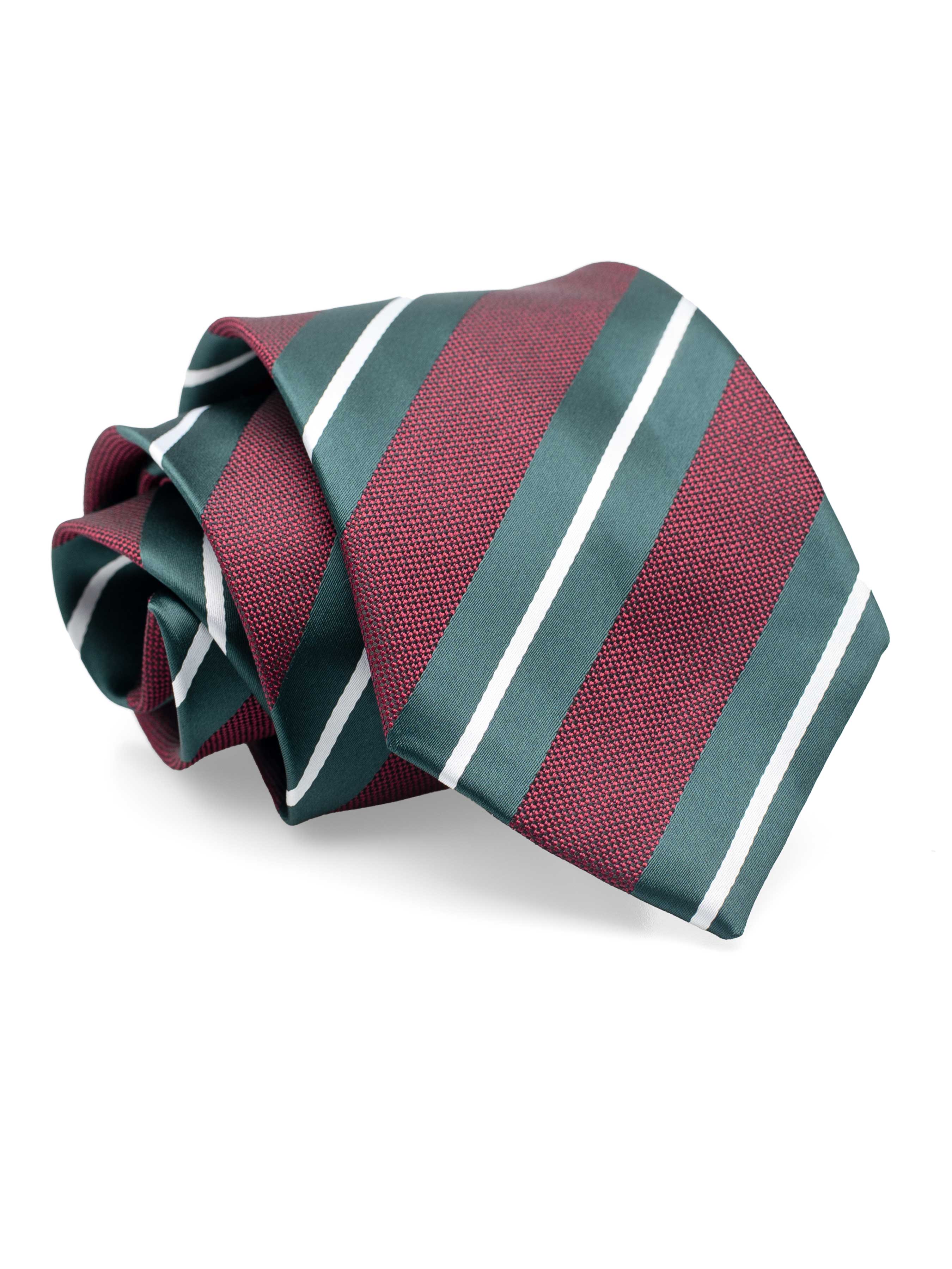 StripesTieMaroonWithGreenandWhiteLines2 - Zeve