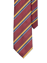 StripesTieMaroonWithYellowandNavyBlueLines1 - Zeve