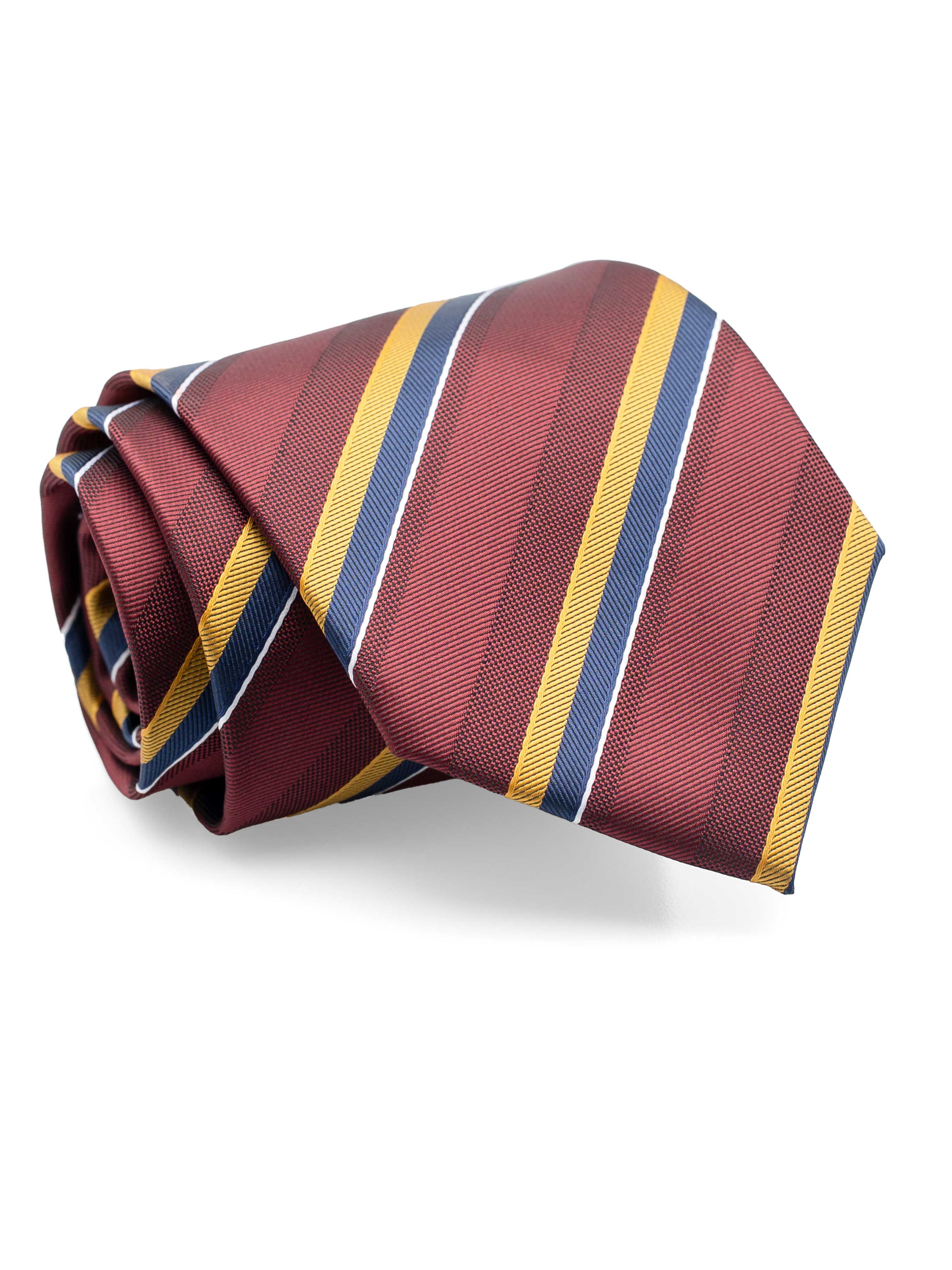 StripesTieMaroonWithYellowandNavyBlueLines2 - Zeve